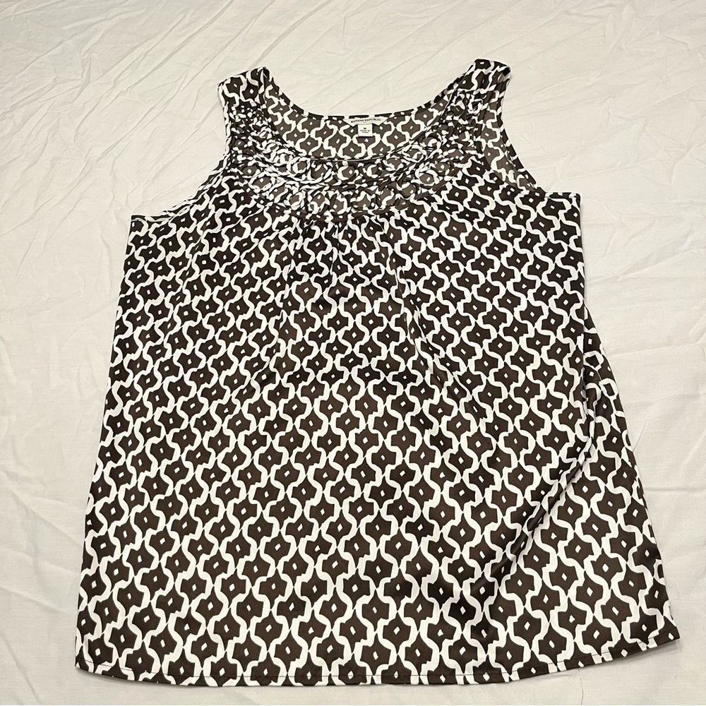 Banana Republic Black and White Patterned Blouse